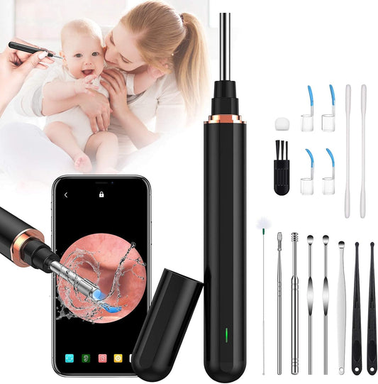Smart Wireless Ear Cleaner Tool with 1080P HD Otoscope Camera for Ear & 6 LED Lights - High Precision Ear Wax Removal Kit for Safe & Easy Ear Cleaning